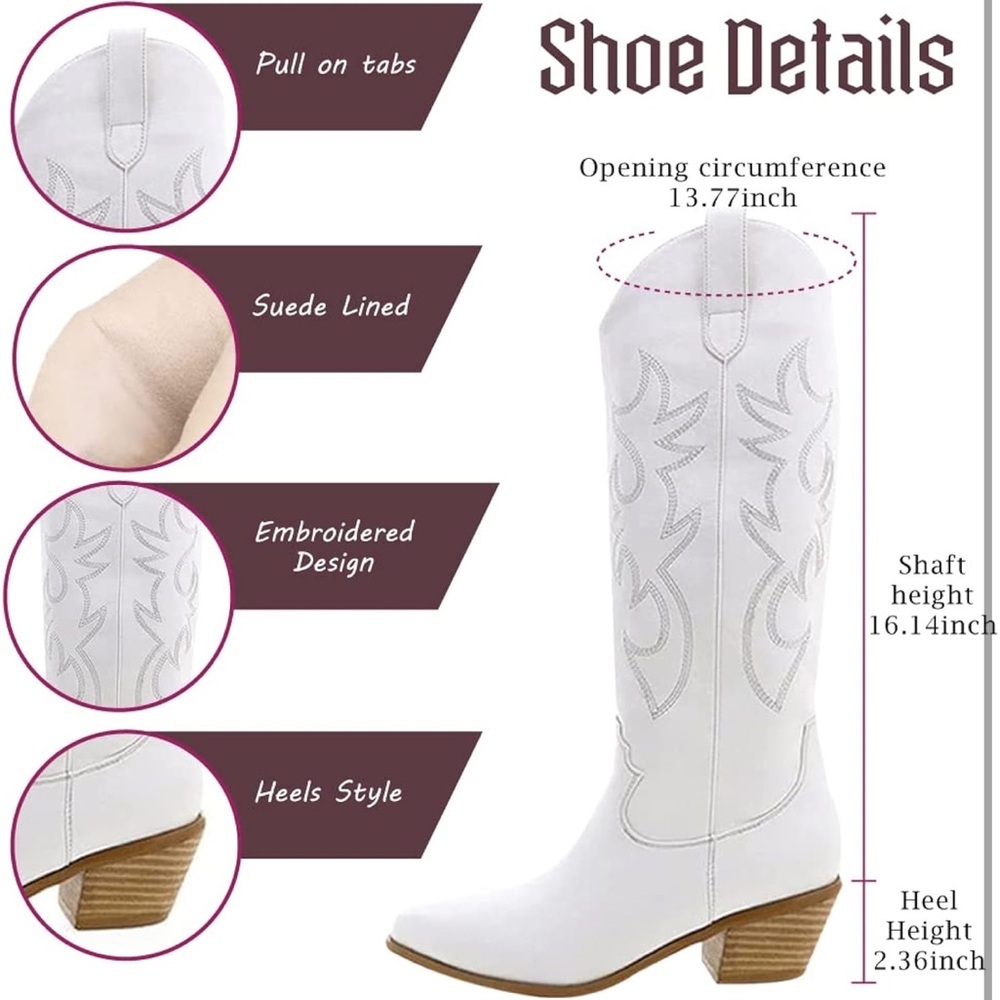Western embroidered Cowboy Boots - Picture 10 of 15